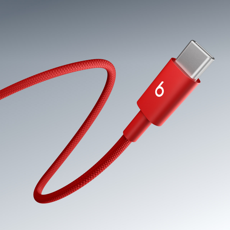 Cablu Date si Incarcare USB-C - USB-C Beats, 1.5m, Rosu